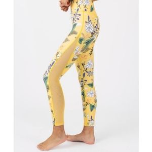 Zyia Yellow Floral Leggings size 2